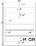 7 1/2 x 1 1/4 Rectangle Water-Resistant White Polyester Laser Label Sheet<BR><B>USUALLY SHIPS SAME DAY</B>
