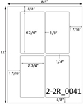 2 3/4 x 4 3/4 Rectangle White Label Sheet<BR><B>USUALLY SHIPS SAME DAY</B>