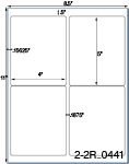 4 x 5 Rectangle Natural Ivory Label Sheet<BR><B>USUALLY SHIPS SAME DAY</B>