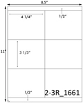 4 1/4 x 3 1/3 Rectangle White Label Sheet<BR><B>USUALLY SHIPS SAME DAY</B>