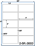 4 x 2 Rectangle Natural Ivory Label Sheet<BR><B>USUALLY SHIPS SAME DAY</B>