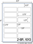 3 3/4 x 1 1/4 Rectangle Clear Gloss Polyester Laser Label Sheet<BR><B>USUALLY SHIPS SAME DAY</B>