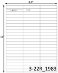2.833 x 1/2 Rectangle White Label Sheet<BR><B>USUALLY SHIPS SAME DAY</B>