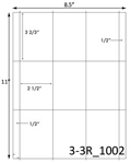 2 1/2 x 3 2/3 Rectangle White Label Sheet<BR><B>USUALLY SHIPS SAME DAY</B>