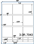 2-3/4 x 2-3/4 Square Water-Resistant White Polyester Laser Label Sheet<BR><B>USUALLY SHIPS SAME DAY</B>