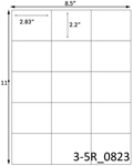 2.83 x 2.2 Rectangle White Label Sheet<BR><B>USUALLY SHIPS SAME DAY</B>