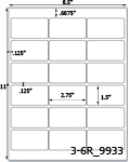 2 3/4 x 1 1/2 Rectangle Khaki Tan Label Sheet<B...