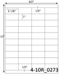 2 1/8 x 1 Rectangle  White Label Sheet<BR><B>USUALLY SHIPS SAME DAY</B>