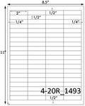 2 x 1/2 Rectangle White Label Sheet<BR><B>USUAL...