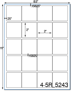 2 x 2 Square <B>PREMIUM</B> Water-Resistant White Inkjet Label Sheet<BR><B>USUALLY SHIPS SAME DAY</B>