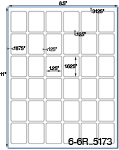 1 1/4 x 1 5/8 Rectangle Clear Gloss Polyester Laser Label Sheet<BR><B>USUALLY SHIPS SAME DAY</B>