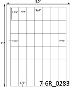 1 1/16 x 1 3/4 Rectangle White Label Sheet<BR><B>USUALLY SHIPS SAME DAY</B>