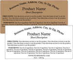 Rectangle Customized Ingredient Label<BR>Design Style #10<BR><B>USUALLY SHIPS WITHIN 24-48 HRS</b>