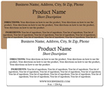 Rectangle Customized Ingredient Label<BR>Design Style #11<BR><B>USUALLY SHIPS WITHIN 24-48 HRS</b>