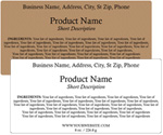 Rectangle Customized Ingredient Label<BR>Design Style #12<BR><B>USUALLY SHIPS WITHIN 24-48 HRS</b>