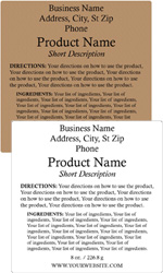 Square Customized Ingredient Label<BR>Design Style #9<BR><B>USUALLY SHIPS WITHIN 24-48 HRS</b>