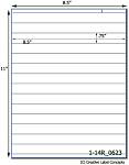 .75 x 8.5 Rectangle Water-Resistant White Polyester Laser Label Sheet<BR><B>USUALLY SHIPS SAME DAY</B>