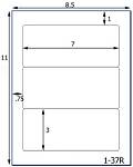 3 x 7 Rectangle Water-Resistant White Vinyl Inkjet Label Sheet<BR><B>USUALLY SHIPS SAME DAY</B>