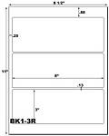 3 x 8  Rectangle Brown Kraft Label Sheet<BR><B>USUALLY SHIPS SAME DAY</B>