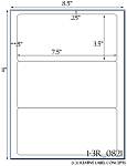 7 1/2 x 3 1/2 Rectangle Water-Resistant White Polyester Laser Label Sheet<BR><B>USUALLY SHIPS SAME DAY</B>