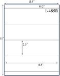 2 1/2 x 8 1/2 Rectangle Water-Resistant White Polyester Laser Label Sheet<BR><B>USUALLY SHIPS SAME DAY</B>