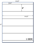 2 x 8 1/2 Rectangle Water-Resistant White Polyester Laser Label Sheet<BR><B>USUALLY SHIPS SAME DAY</B>