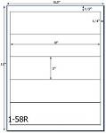 2 x 8 Rectangle Water-Resistant White Polyester Laser Label Sheet<BR><B>USUALLY SHIPS SAME DAY</B>