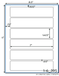 1-5/8 x 7 Rectangle <B>ULTRA</B> Water-Resistant White Vinyl Inkjet Label Sheet<BR><B>USUALLY SHIPS SAME DAY</B>