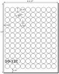 3/4 Diameter Round Pastel Label Sheet<BR><B>USUALLY SHIPS SAME DAY</B>
