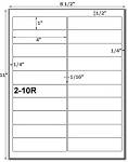 1 x 4 Rectangle Water-Resistant White Polyester Laser Label Sheet<BR><B>USUALLY SHIPS SAME DAY</B>