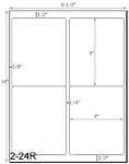 4 x 5 Rectangle Brown Kraft Label Sheet<BR><B>USUALLY SHIPS SAME DAY</B>