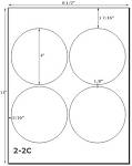 4 Diameter Round White High Gloss Label Sheet<BR><B>USUALLY SHIPS SAME DAY</B>