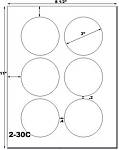3 Diameter Round Brown Kraft Label Sheet<BR><B>USUALLY SHIPS SAME DAY</B>