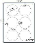 3 1/4 Diameter Round Brown Kraft Label Sheet<BR><B>USUALLY SHIPS SAME DAY</B>