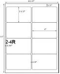 2 1/2 x 4 Rectangle Buff Ivory Label Sheet<BR><B>USUALLY SHIPS SAME DAY</B>