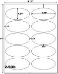 1.94 x 3.88  Oval Brown Kraft Label Sheet<BR><B>USUALLY SHIPS SAME DAY</B>