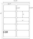 2 x 4 Rectangle Clear Matte Polyester Laser Label Sheet<BR><B>USUALLY SHIPS SAME DAY</B>