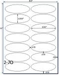 1.325 x 3.91 Oval Natural Tan Label Sheet<BR><B>USUALLY SHIPS SAME DAY</B>