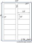 3 1/2 x 1 1/2 Rectangle Water-Resistant White Polyester Laser Label Sheet<BR><B>USUALLY SHIPS SAME DAY</B>