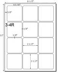 2.5 x 2.5 Square Water-Resistant White Polyester Laser Label Sheet<BR><B>USUALLY SHIPS SAME DAY</B>