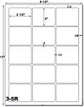2 x 2 1/2  Rectangle Brown Kraft Label Sheet<BR><B>USUALLY SHIPS SAME DAY</B>