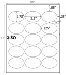 1 3/4 x 2 1/2 Oval Khaki Tan Label Sheet<BR><B>USUALLY SHIPS SAME DAY</B>