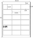 1 1/2 x 2 3/4 Rectangle Brown Kraft Label Sheet<BR><B>USUALLY SHIPS SAME DAY</B>