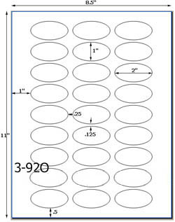 1 x 2  Oval Natural Tan Label Sheet<BR><B>USUALLY SHIPS SAME DAY</B>