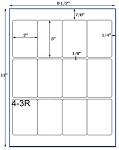 3 x 2 Rectangle White Label Sheet <BR><B>USUALLY SHIPS SAME DAY</B>