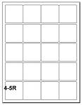 2 x 2 Square Water-Resistant White Polyester Laser Label Sheet<BR><B>USUALLY SHIPS SAME DAY</B>
