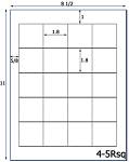 1.8 x 1.8 Rectangle Water-Resistant White Polyester Laser Label Sheet<BR><B>USUALLY SHIPS SAME DAY</B>