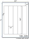 1 1/2 x 9 Rectangle Water-Resistant White Polyester Laser Label Sheet<BR><B>USUALLY SHIPS SAME DAY</B>