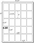 2 x 1 1/2  Rectangle Brown Kraft Label Sheet <BR><B>USUALLY SHIPS SAME DAY</B>