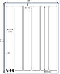 1.25 x 10.125 Rectangle Water-Resistant White Polyester Laser Label Sheet<BR><B>USUALLY SHIPS SAME DAY</B>